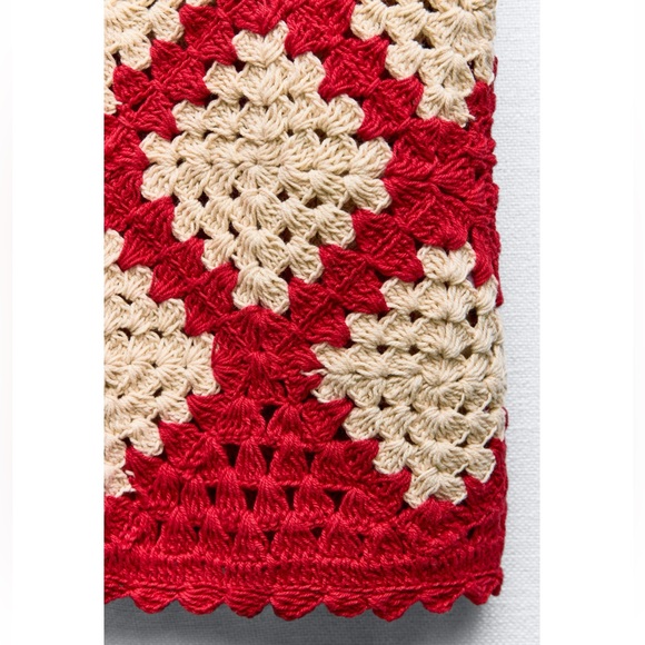 Zara CROCHET KNIT POLO - Picture 6 of 11